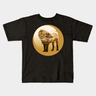 Lion Wild Animal Safari Africa Jungle World Nature Wildlife Kids T-Shirt